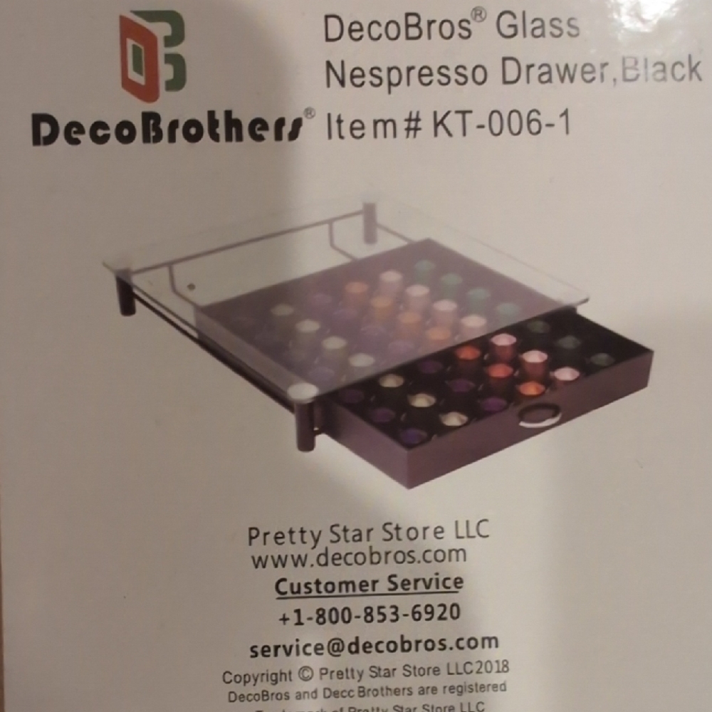 Glass Nespresso Drawer - Black